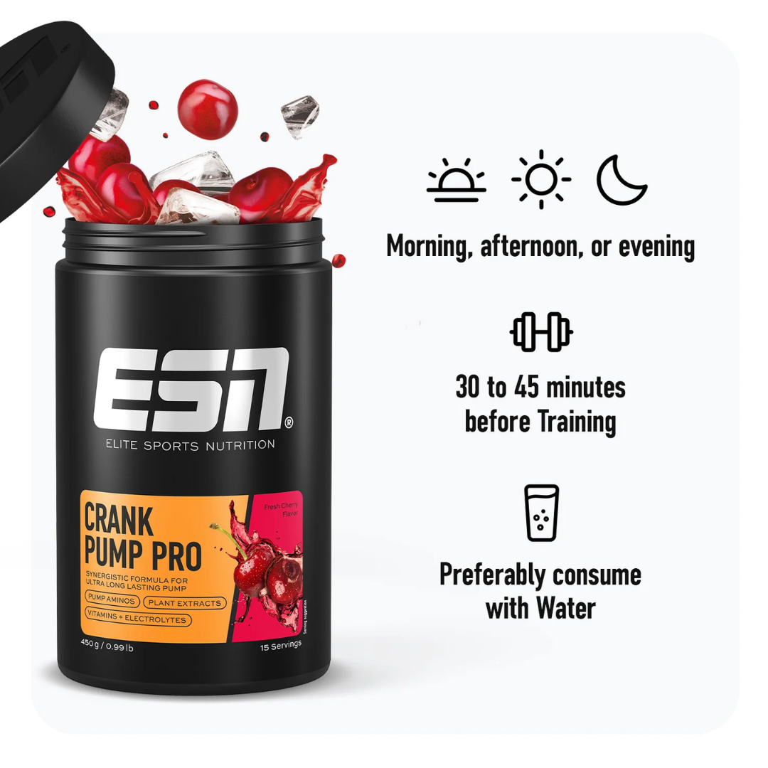 CRANK Pump Pro Pré-Workout non stimulant - ESN®